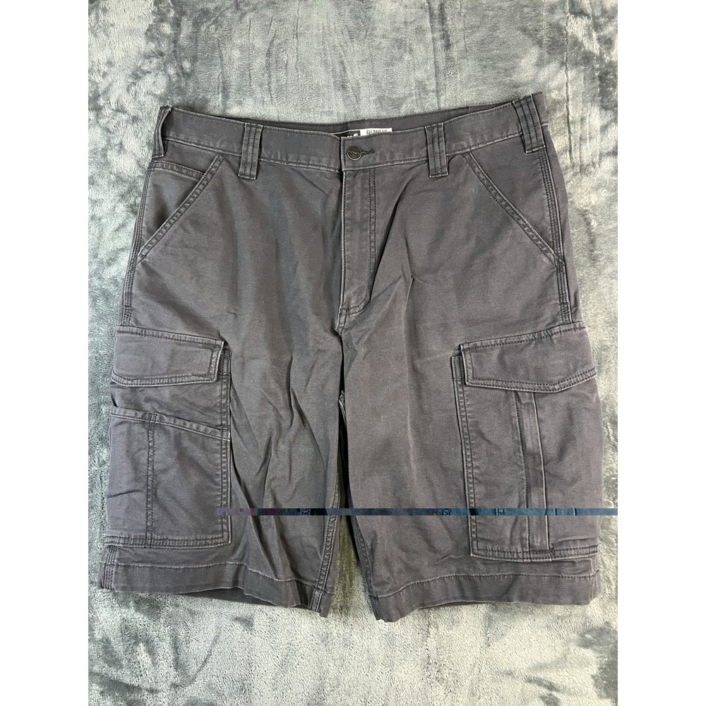 Carhartt Men's Relaxed Fit Canvas Cargo Shorts Grey Size 36 Workwear